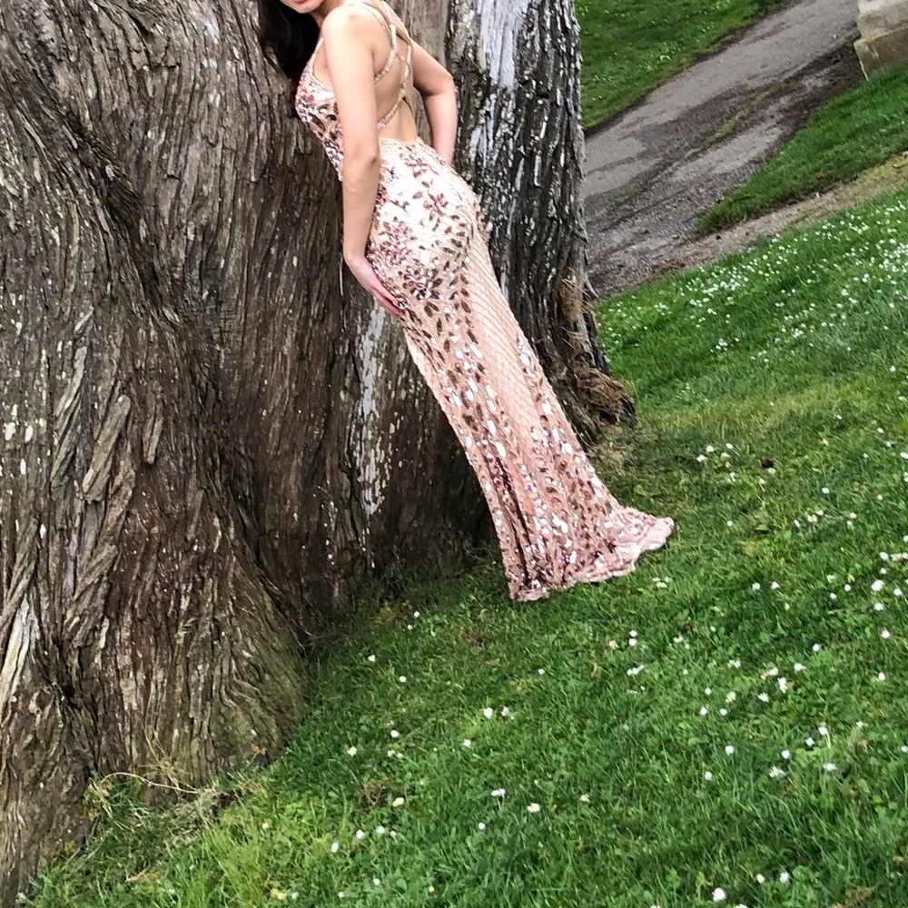 Beautiful Primavera rose gold dress